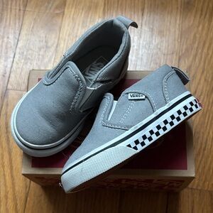Vans Kids Gray Slip-On Sneakers